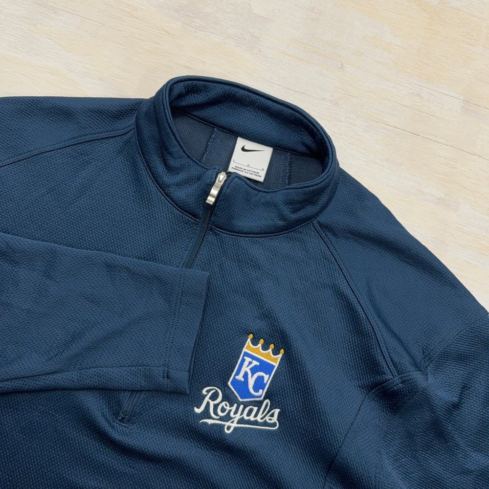 Nike Pullover Kansas City Royals Miller Lite Logo Navy Blue Mens Large